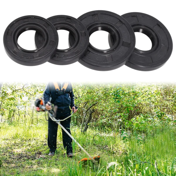 Chainsaw Oil Seal Accessories Brown For 45cc Garden Kit Lawn Mower Outdoor Parts Replacement 2sets For 45/52/5800